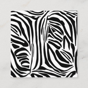 Bold Black and White Zebra Print Pattern Enclosure Card
