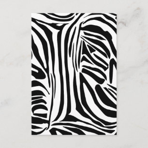 Bold Black and White Zebra Print Pattern Enclosure Card