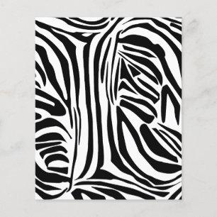 Bold Black and White Zebra Print Pattern Flyer