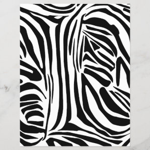 Bold Black and White Zebra Print Pattern Flyer