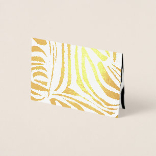 Bold Black and White Zebra Print Pattern Foil Card