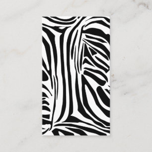 Bold Black and White Zebra Print Pattern Place Card