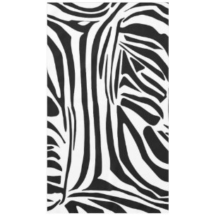 Bold Black and White Zebra Print Pattern Tablecloth