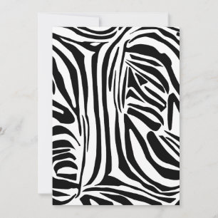 Bold Black and White Zebra Print Pattern Thank You Card