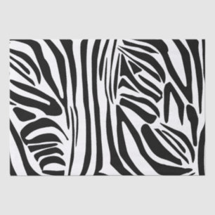 Bold Black and White Zebra Print Pattern Tissue Paper