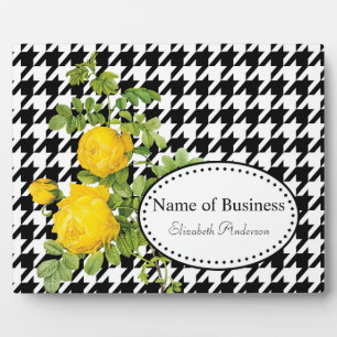 Bold Black and WhiteBusiness Plaque