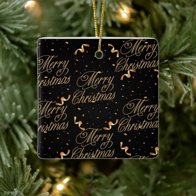 Bold Black Ceramic Ornament (Tree)
