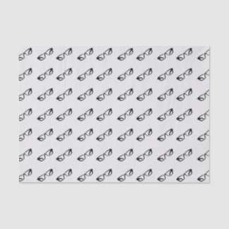 Bold Black Frame Glasses Art Tissue Paper