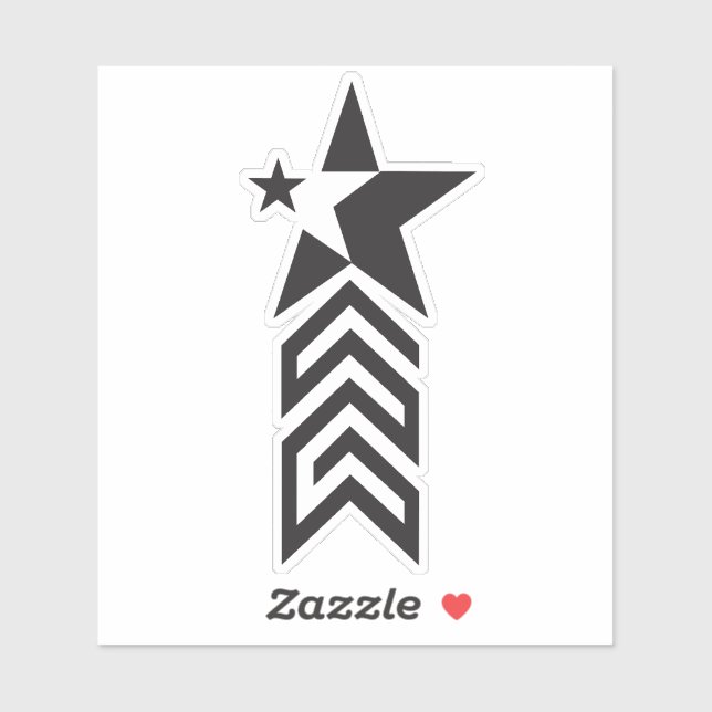 Bold Black Geometric Star (Sheet)