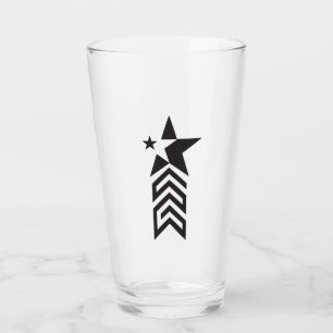 Bold Black Geometric Star Glass