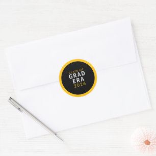 Bold Black Gold Class of 2026 Grad Sticker