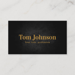 Bold Black Modern Gold Lettering Business Service Card
