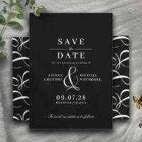Bold Black Modern Vintage Typography Moody Wedding
