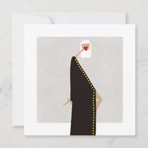 Bold Black Muse Elegant Art Card