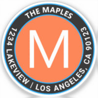 Bold Black Orange Blue Circular Text | Transparent