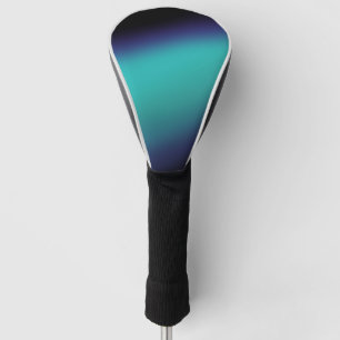 Bold Black, Purple & Teal Gradient – Modern Sleek  Golf Head Cover