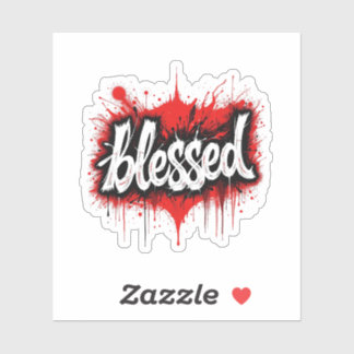 Bold Black & Red "Blessed"