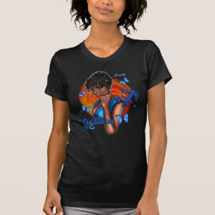Bold Black Sagittarius Diva with Adventurous Spiri T-Shirt