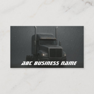 Bold Black Truck Design Moving Company Business Card