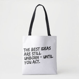 Bold Black Typography Creatives Minimalist Tote Bag