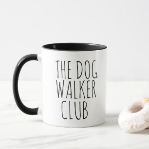 Bold Black Typography Professional Dog Walkers Mug