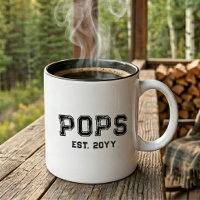 Bold Black Varsity Pops Grandpa Nickname Est Year