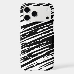 Bold Black & White Abstract Stripe Phone Case – Mo