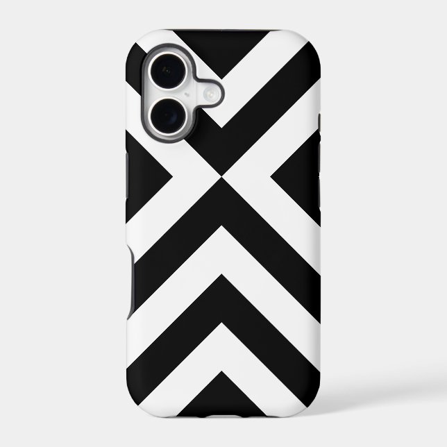 Bold Black White Chevrons Pattern (Back)