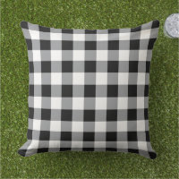 Bold Black White Gingham Plaid Check