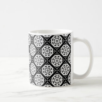 Bold Black & White Medalion Designer Coffee Mug
