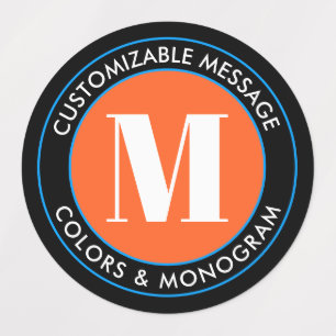 Bold Black White Orange Blue Circular Waterproof