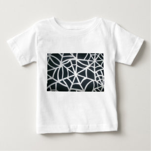 Bold Black & White Spider Web Geometric Pattern Baby T-Shirt