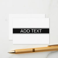 Bold Black & White Stripe Editable Text