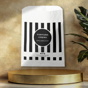 Bold Black & White Striped Business Display Event Favour Bags