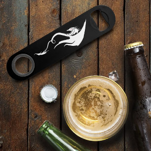 Bold Black White Tribal Dragon Illustration Design