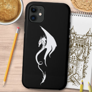 Bold Black White Tribal Dragon Illustration Design Case-Mate iPhone Case