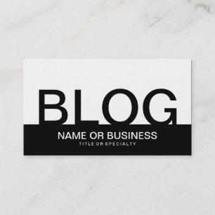 bold BLOG (colour customisable) Business Card