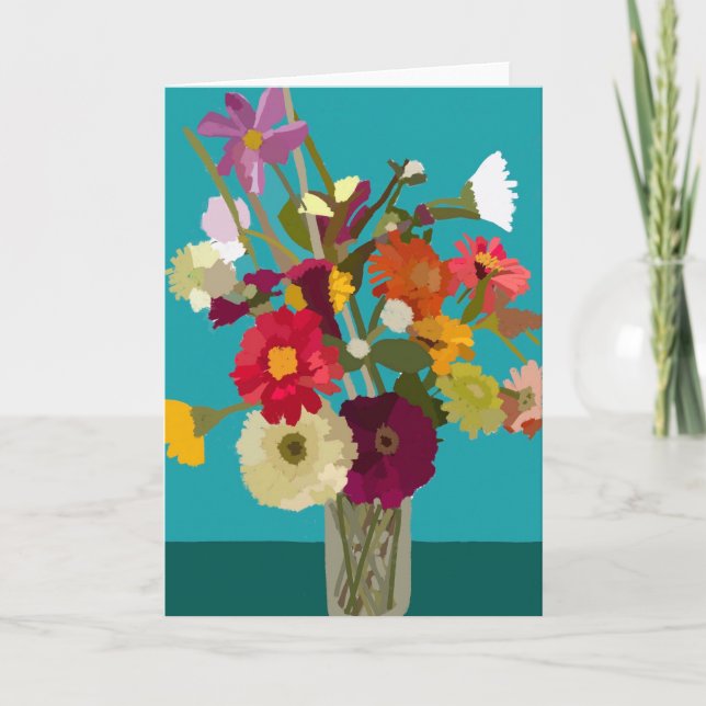 Bold Bloom Greeting Card (Front)