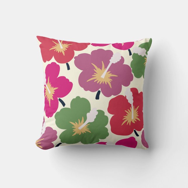 Bold Blooms Multicolored  Cushion (Front)