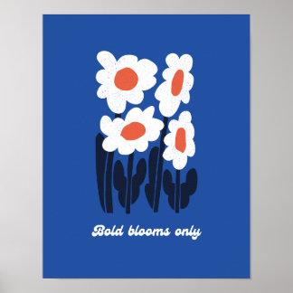 Bold Blooms Only Summer Retro Daisy Wall Art