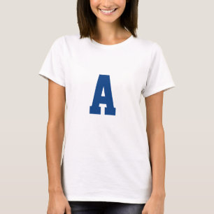 Bold Blue Alphabet Letter Womens T-Shirt