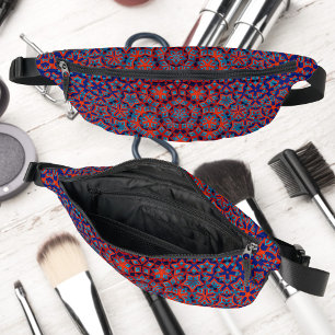 Bold Blue And Red Pattern Fanny Pack