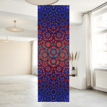 Bold Blue And Red Pattern Yoga Mat