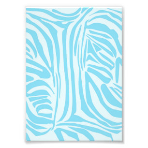 Bold Blue and White Zebra Print