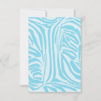 Bold Blue and White Zebra Print