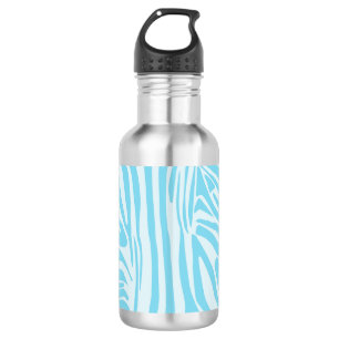 Bold Blue and White Zebra Print 532 Ml Water Bottle