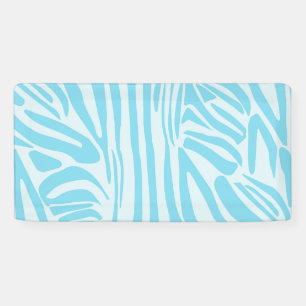 Bold Blue and White Zebra Print Banner