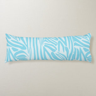 Bold Blue and White Zebra Print Body Cushion