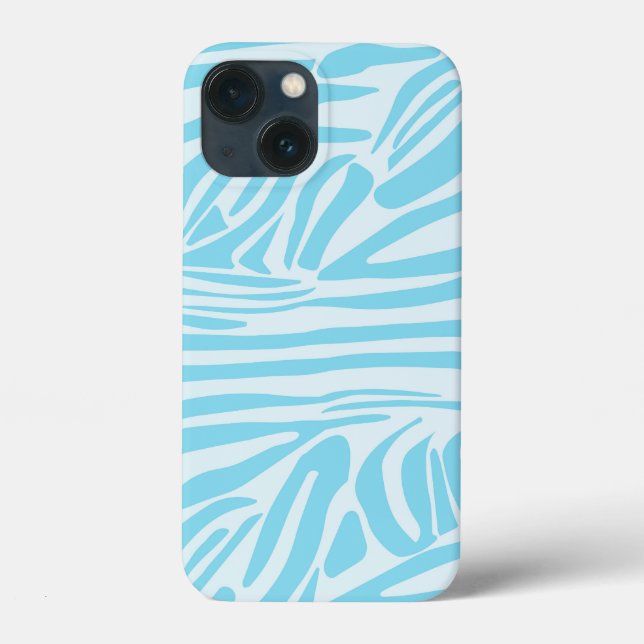 Bold Blue and White Zebra Print Case-Mate iPhone Case (Back)