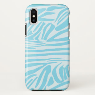 Bold Blue and White Zebra Print Case-Mate iPhone Case